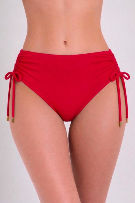 Ayyıldız 63059 Kırmızı Büzgülü Yüksek Bel Bikini Altı - AYYILDIZ
