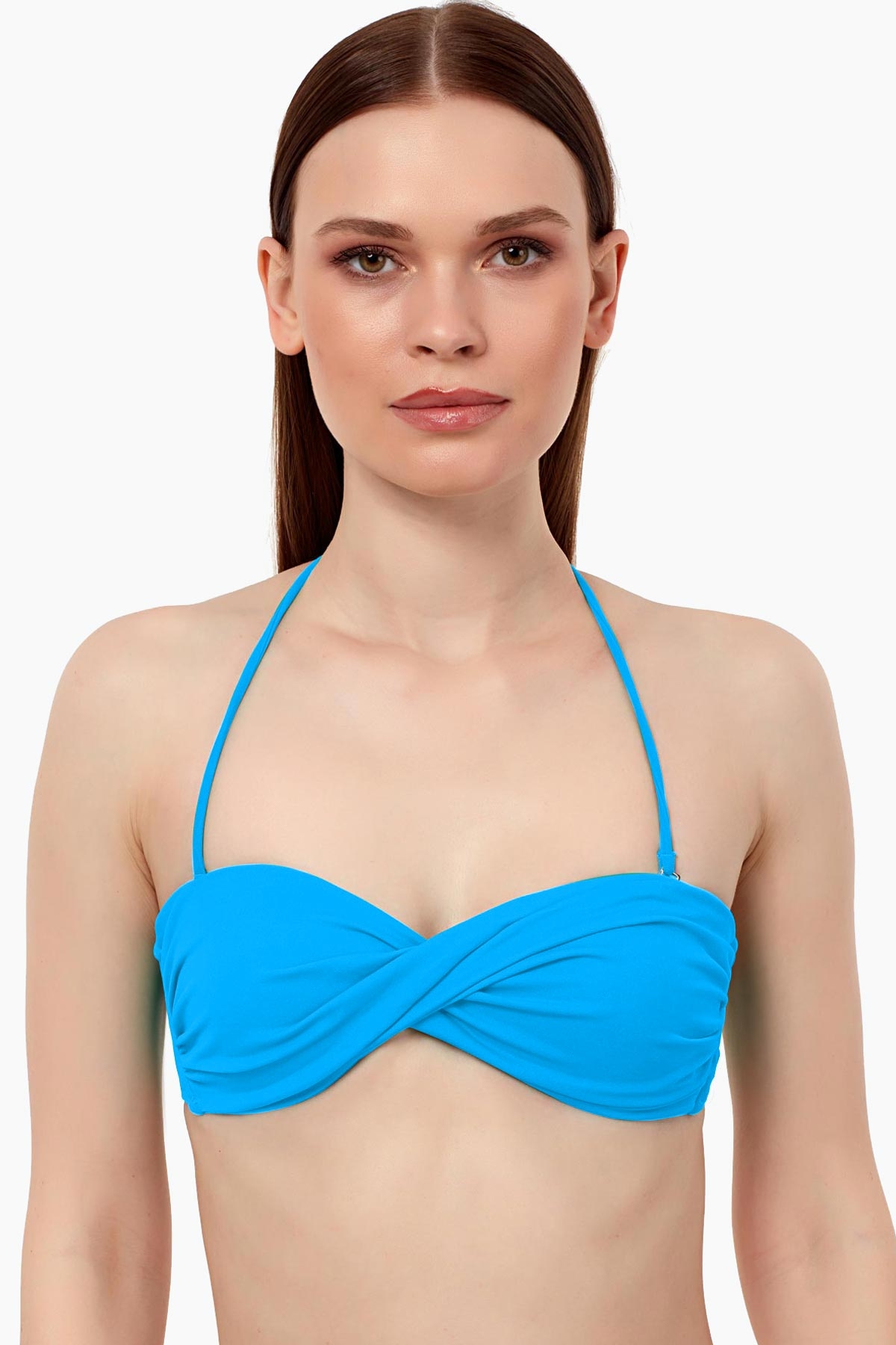 Ayyıldız 63508 Mavi Burgu Straplez Bikini Üstü 