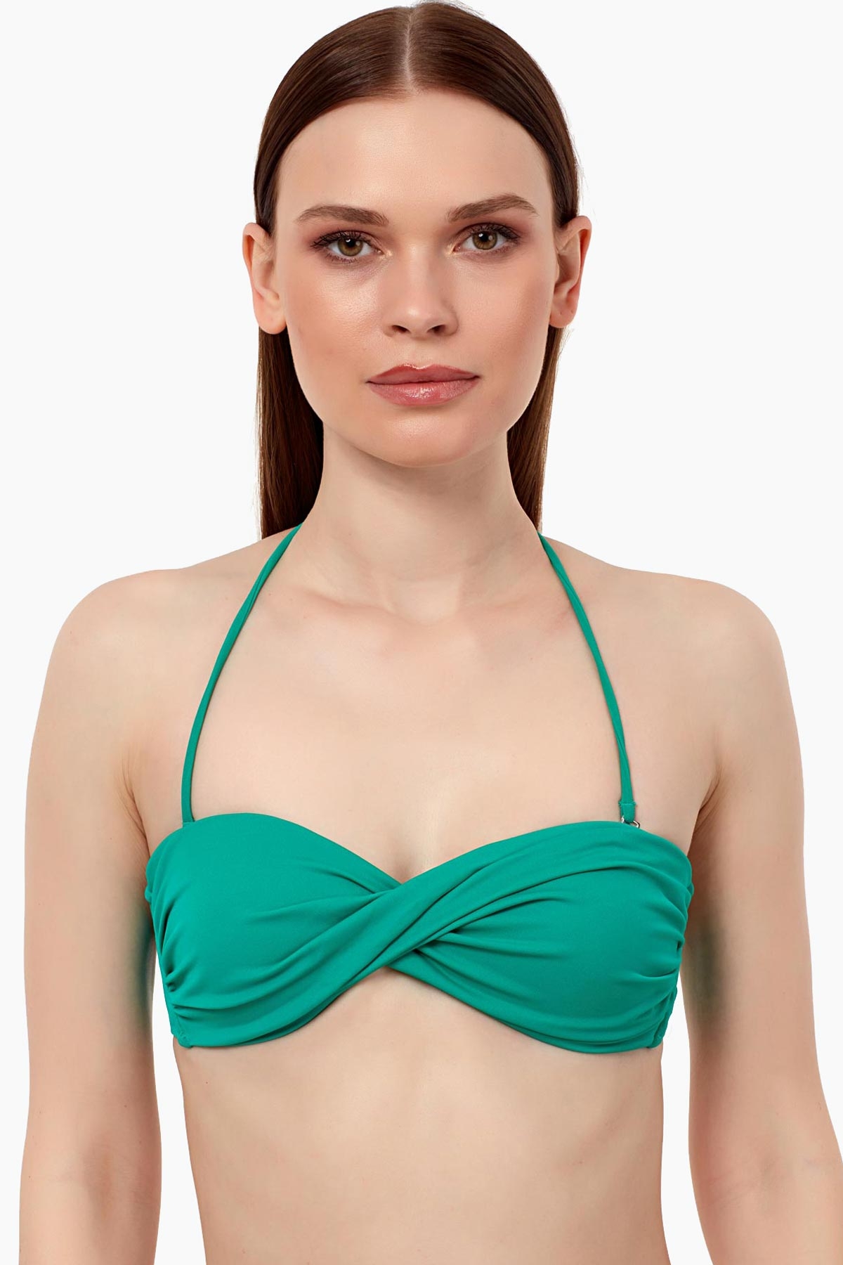 Ayyıldız 63508 Nil Yeşili Burgu Straplez Bikini Üstü