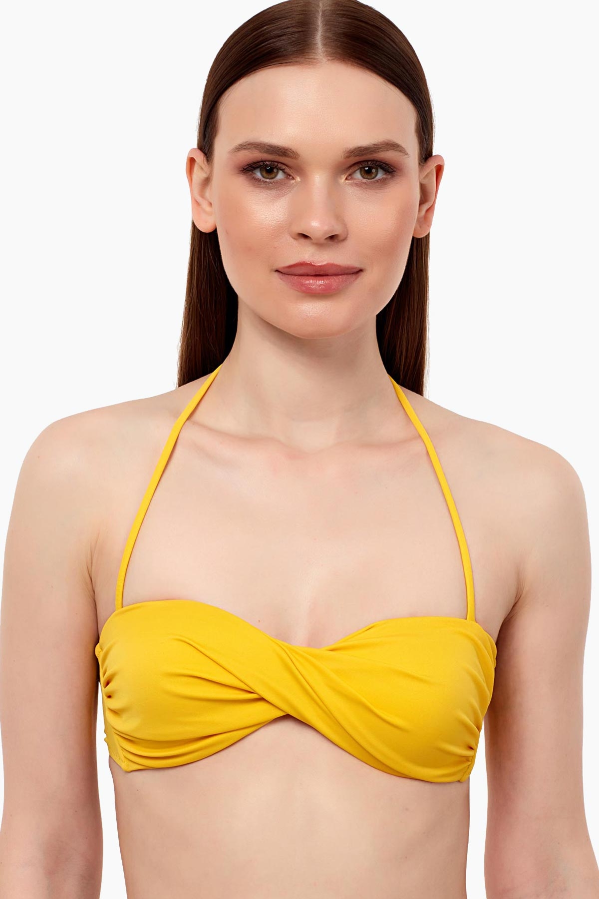 Ayyıldız 63508 Sarı Burgu Straplez Bikini Üstü