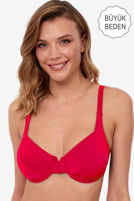 Ayyıldız 63535 Kırmızı Toparlayıcı Bikini Üstü - 1