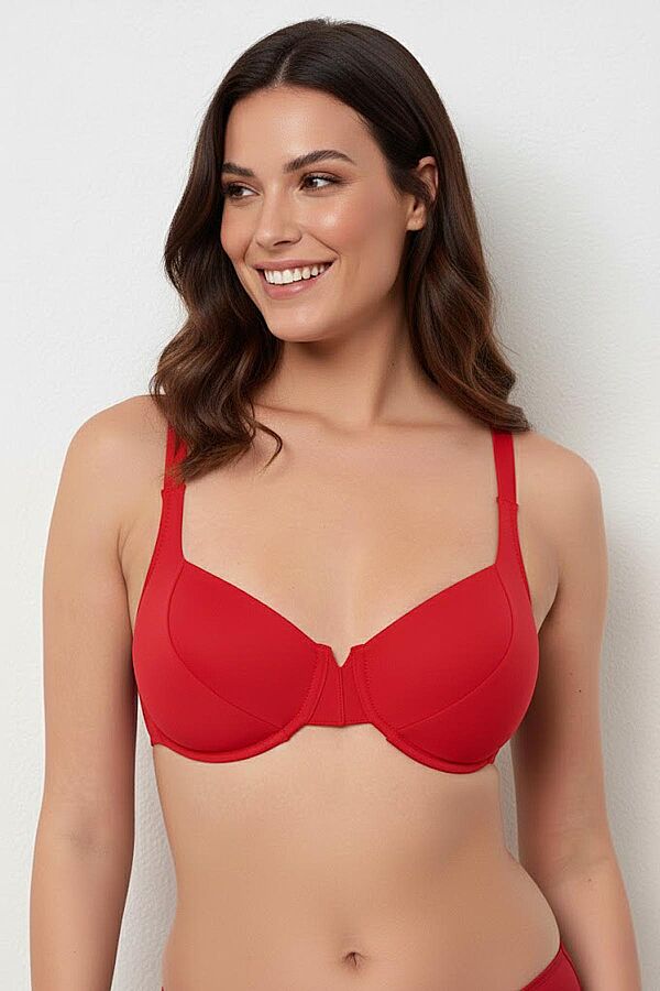 Ayyıldız 63535 Kırmızı Toparlayıcı Bikini Üstü - 1