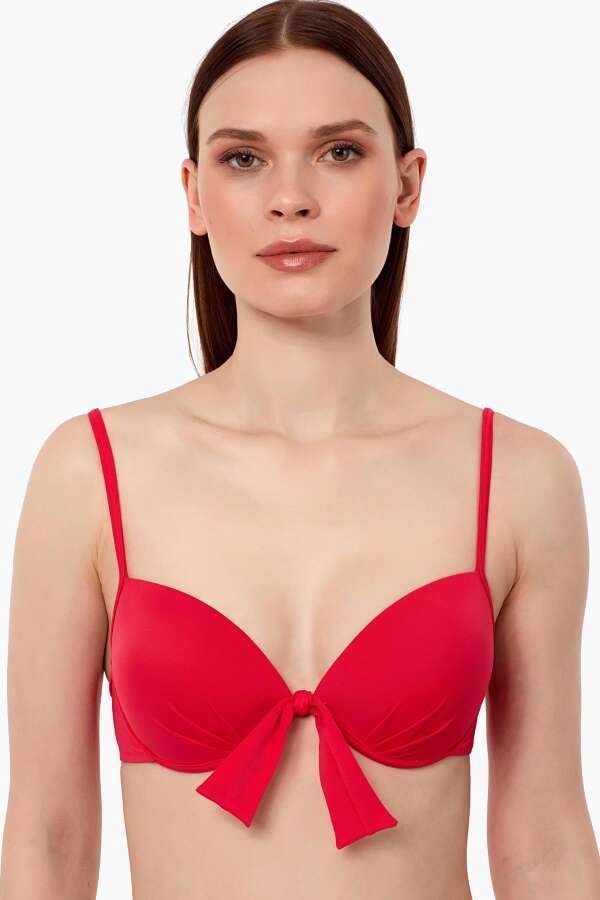 Ayyıldız 63545 Kırmızı Push-up Bikini Üstü - 1