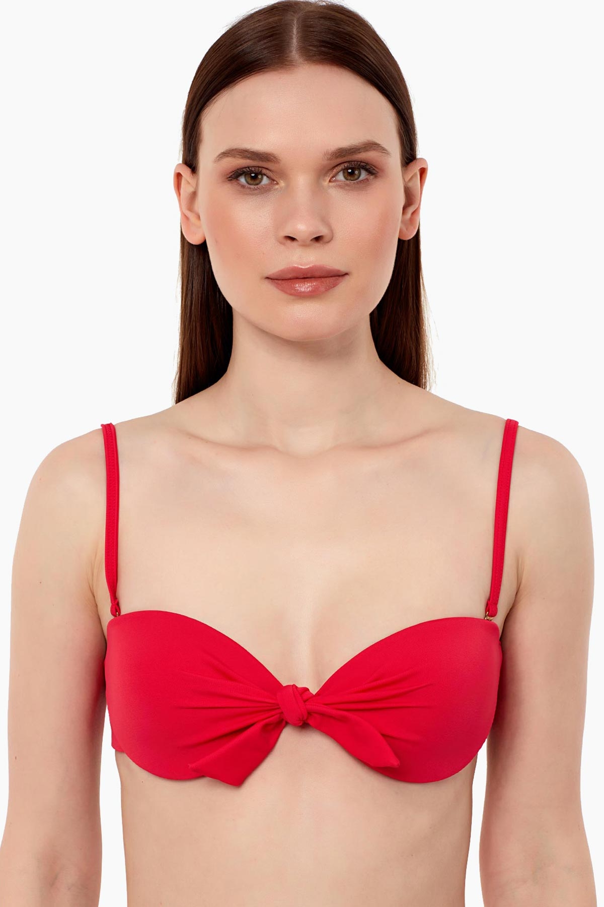 Ayyıldız 63546 Kırmızı Straplez Bikini Üstü
