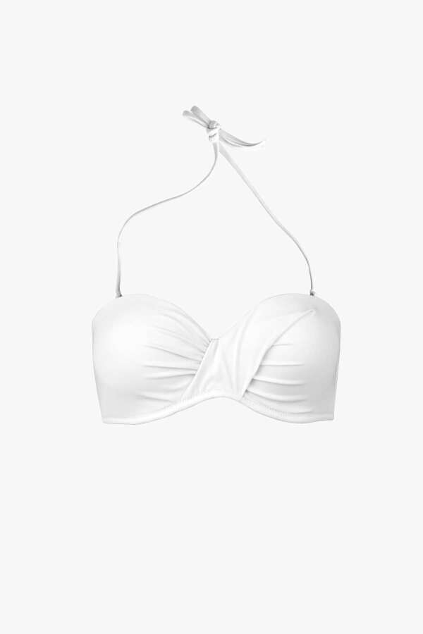 Ayyıldız 63549 Beyaz Straplez Bikini Üstü - 3