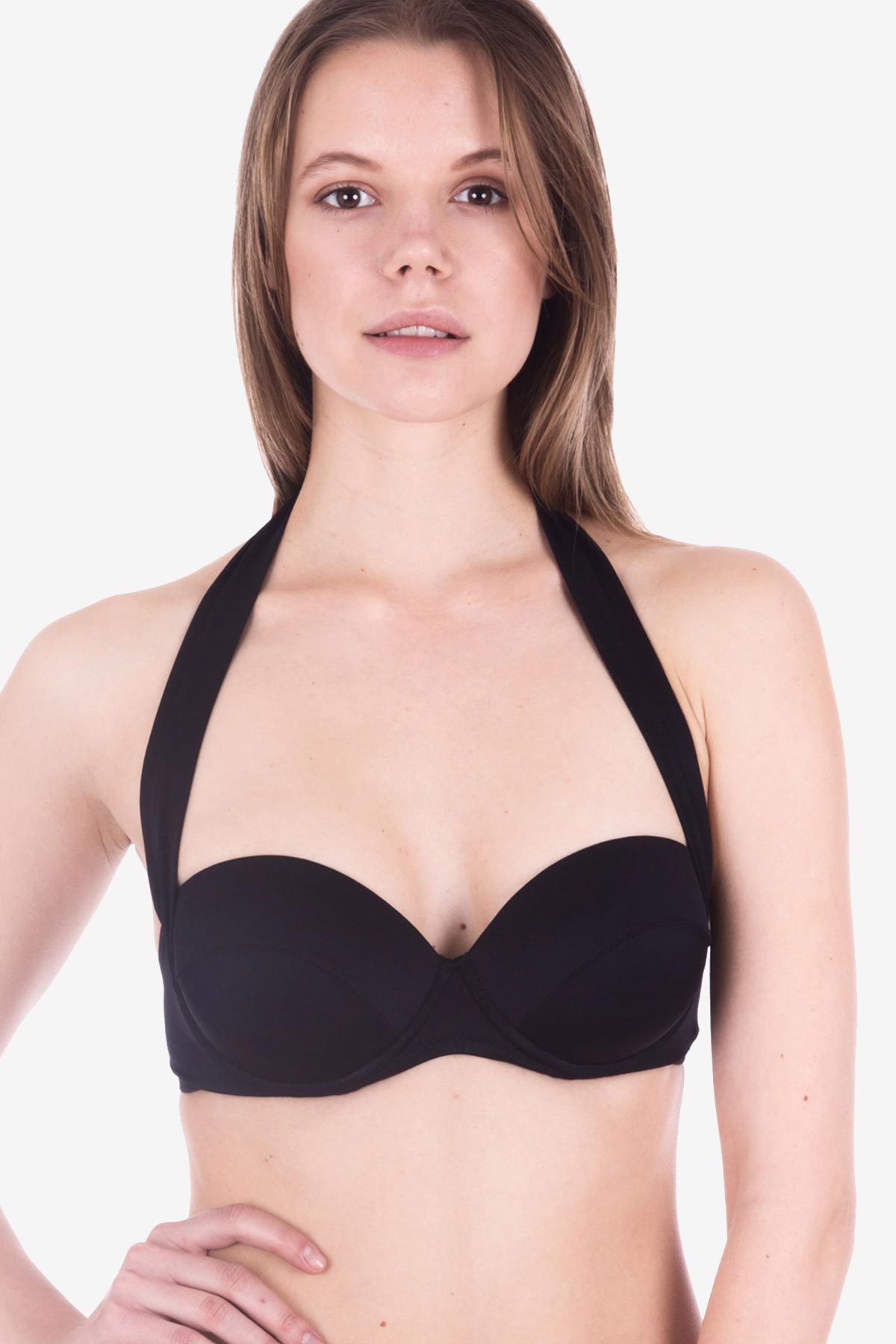 Ayyıldız 63551 Siyah 6 Şekilde Bağlamalı Bikini Üstü