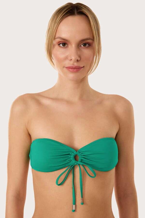 Ayyıldız 63567 Nil Yeşili Straplez Bikini Üstü - 1