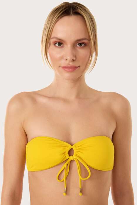 Ayyıldız 63567 Sarı Straplez Bikini Üstü - 1