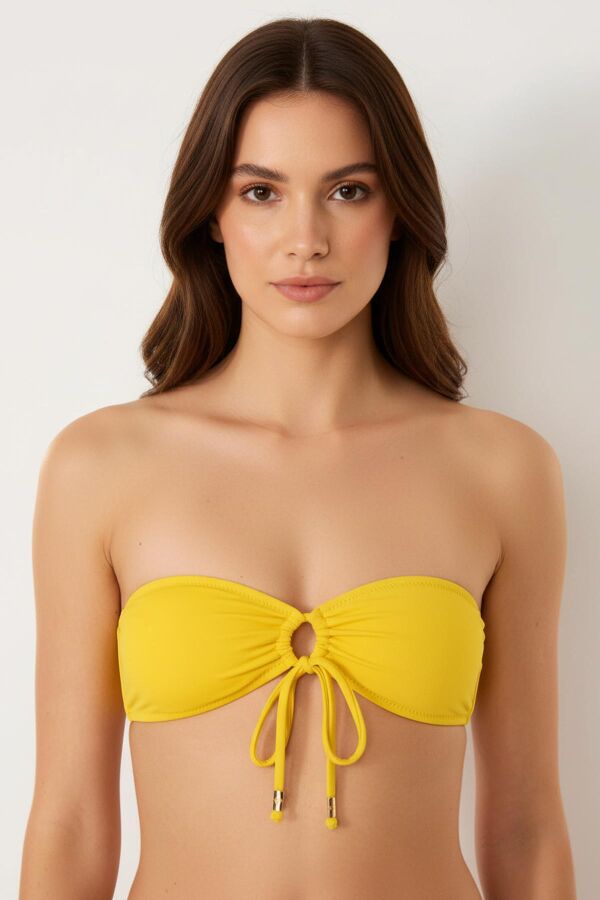 Ayyıldız 63567 Sarı Straplez Bikini Üstü - 1
