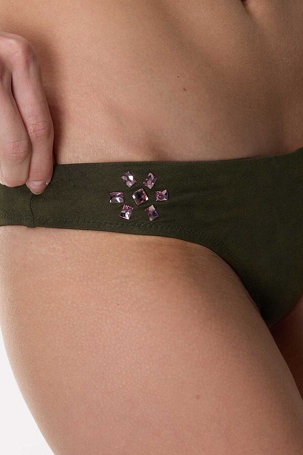 Ayyıldız 6502 Haki Boyundan Bağlamalı Üçgen Bikini Takımı - 3