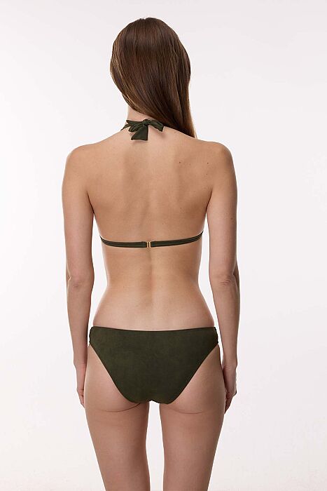 Ayyıldız 6502 Haki Boyundan Bağlamalı Üçgen Bikini Takımı - 4