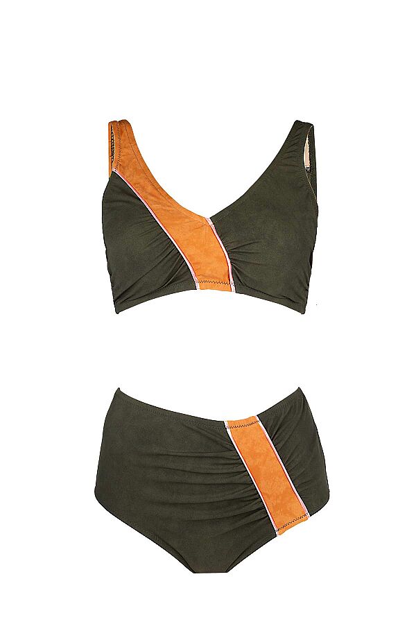 Ayyıldız 6505 Yeşil Toparlayıcı Yüksek Bel Bikini takımı - 4