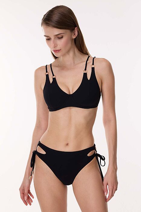 Ayyıldız 6508 Siyah Kapsız Bikini Takımı - 1