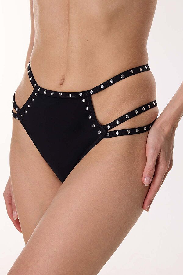 Ayyıldız 6510 Siyah Boyundan Bağlamalı Üçgen Bikini Takımı - 3