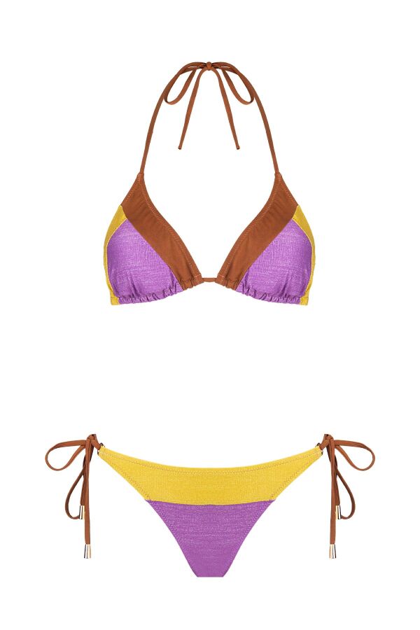 Ayyıldız 6511 Mor Üçgen Bikini Takımı - 5