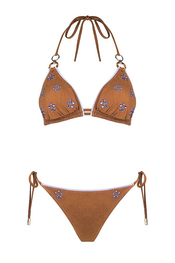 Ayyıldız 6514 Üçgen Kesim Kahverengi Bikini Takımı - 4