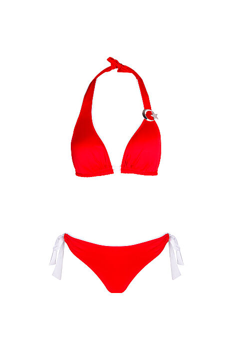 Ayyıldız 6522 Kırmızı Beyaz Bikini Takımı - 1