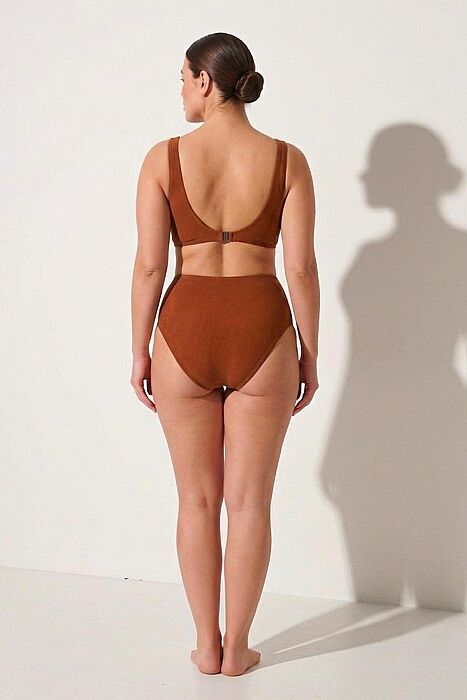 Ayyıldız 6602 Lila Kahverengi Toparlayıcı Büstiyer Bikini Takımı - AYYILDIZ (1)