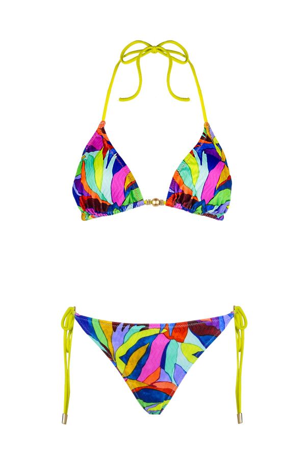 Ayyıldız 6617 Sarı Pembe Üçgen Bikini Takımı - 4