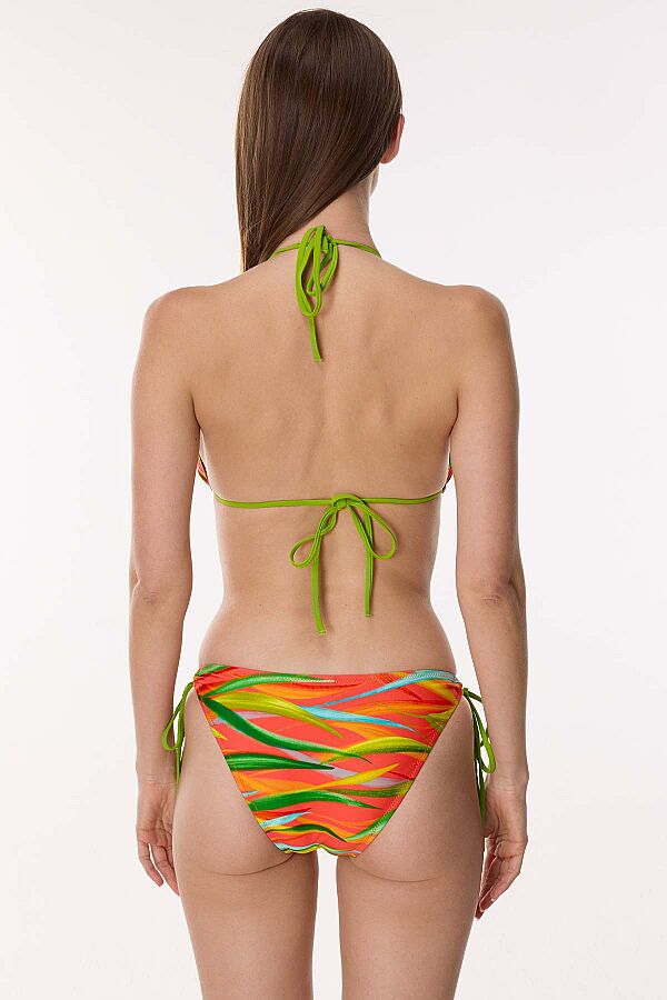 Ayyıldız 6621 Turuncu Yeşil Üçgen Bikini Takımı - 3