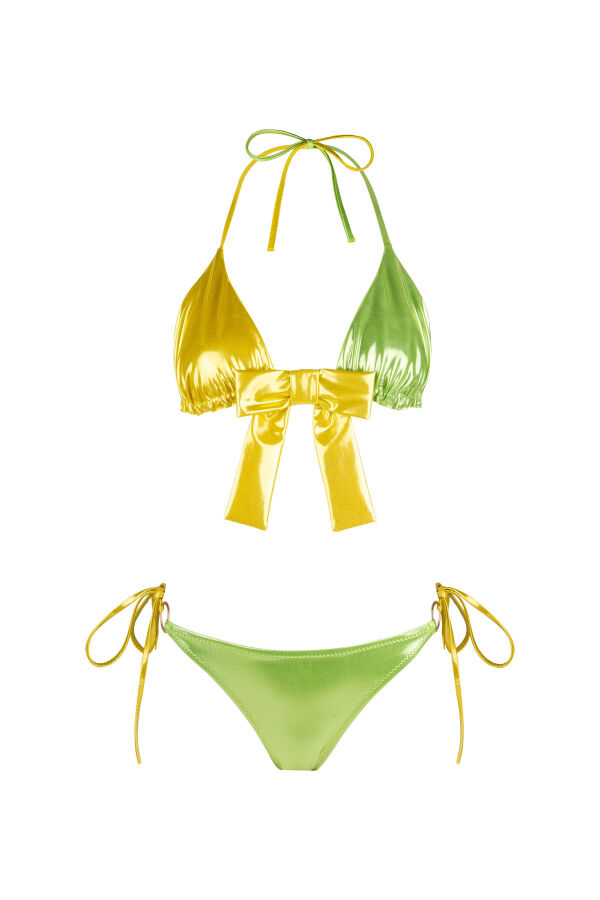 Ayyıldız 6643 Parlak Yeşil Fiyonklu Bikini Takımı - 4