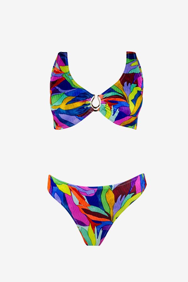 Ayyıldız 6644 Sarı Pembe Toparlayıcı Bikini Takımı - 4