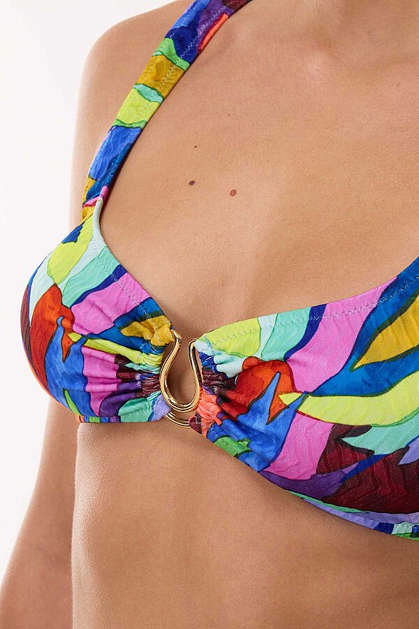 Ayyıldız 6644 Sarı Pembe Toparlayıcı Bikini Takımı - 2