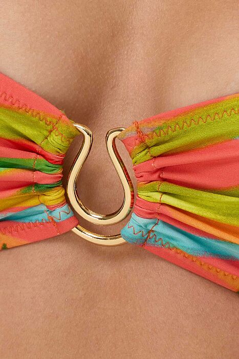 Ayyıldız 6644 Turuncu Yeşil Toparlayıcı Bikini Takımı - 2