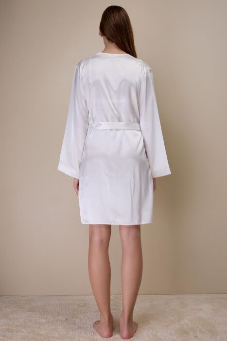 Ayyıldız 815 Ekru Saten Sabahlık - 3