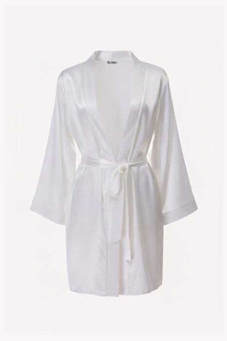 Ayyıldız 815 Ekru Saten Sabahlık - 4