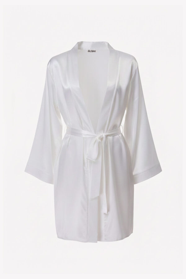 Ayyıldız 815 Ekru Saten Sabahlık - 4