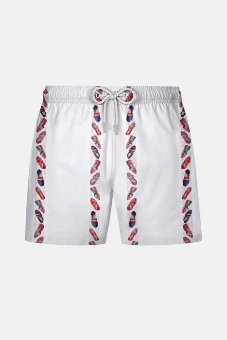 Ayyıldız 842 Erkek Beyaz Deniz Şortu - AYYILDIZ