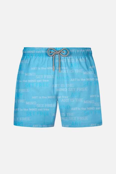 Ayyıldız 842 Erkek Mavi Deniz Şortu - 1