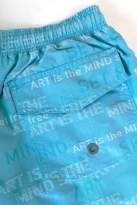 Ayyıldız 842 Erkek Mavi Deniz Şortu - 4