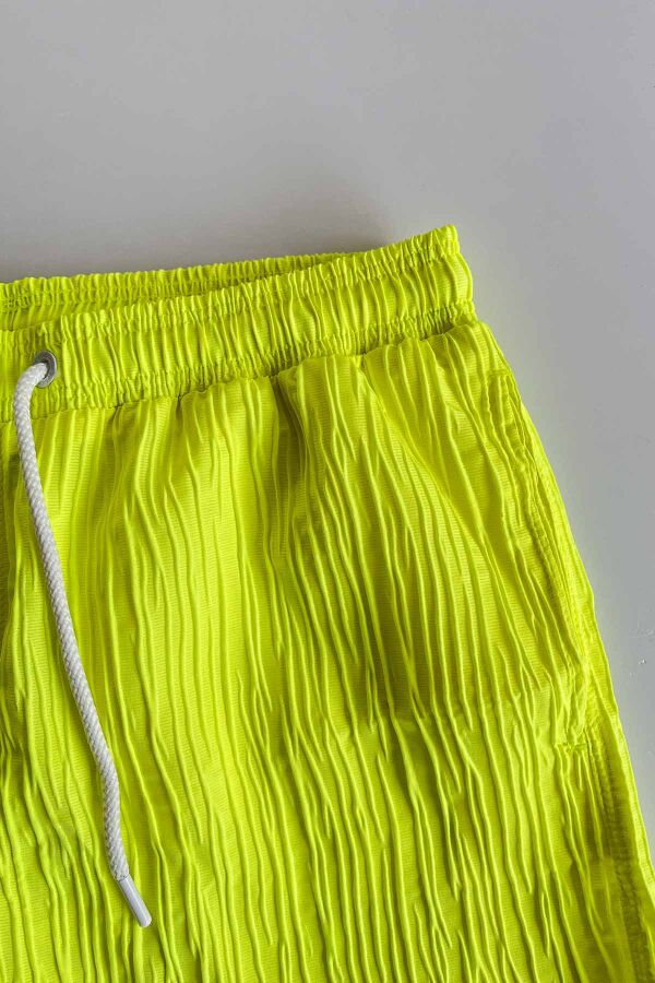 Ayyıldız 842 Erkek Açık Sarı Desenli Deniz Şortu - 2