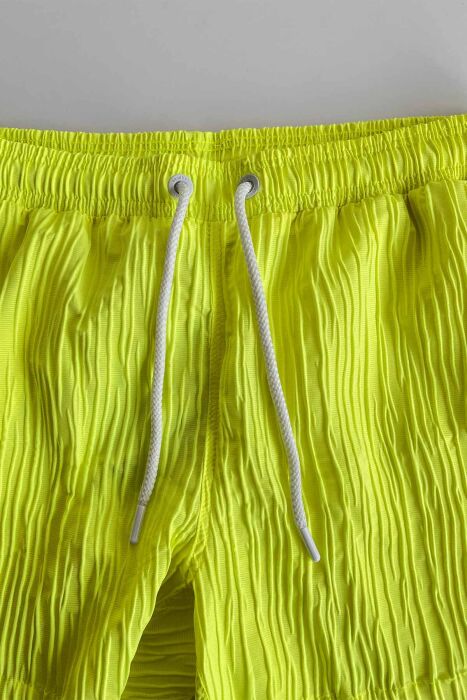 Ayyıldız 842 Erkek Açık Sarı Desenli Deniz Şortu - 3