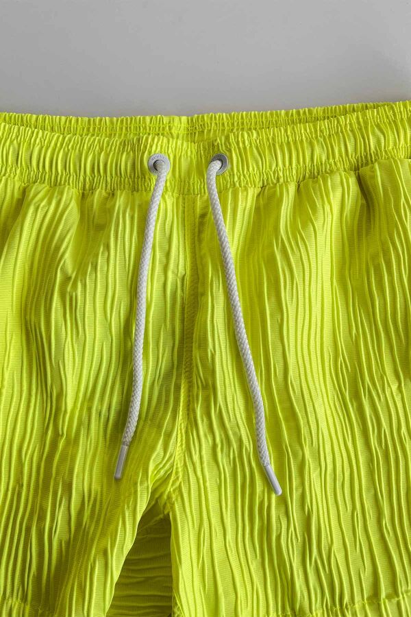 Ayyıldız 842 Erkek Açık Sarı Desenli Deniz Şortu - 3