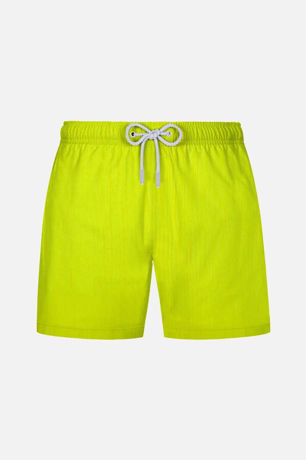 Ayyıldız 842 Erkek Açık Sarı Desenli Deniz Şortu - 1