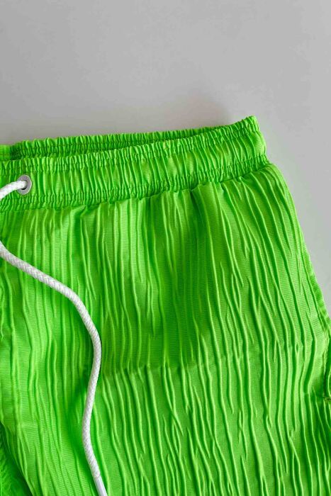 Ayyıldız 842 Erkek Açık Yeşil Desenli Deniz Şortu - 3