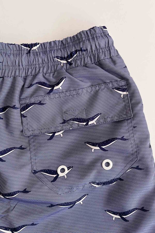 Ayyıldız 845 Erkek Gri Desenli Deniz Şortu - 3