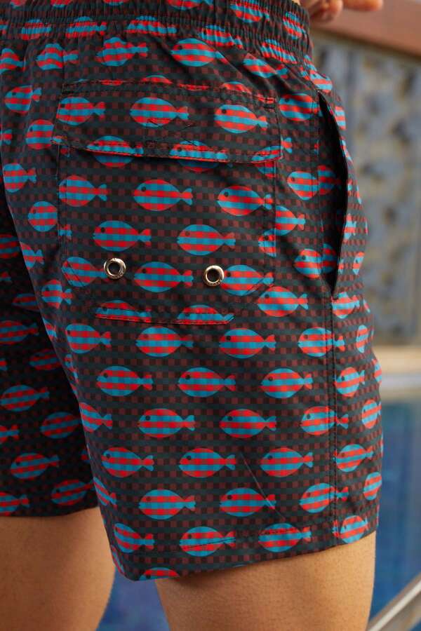 Ayyıldız 845 Erkek Kahve Balık Deniz Şortu - 2