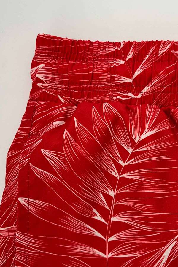 Ayyıldız 845 Erkek Kırmızı Desenli Deniz Şortu - 3