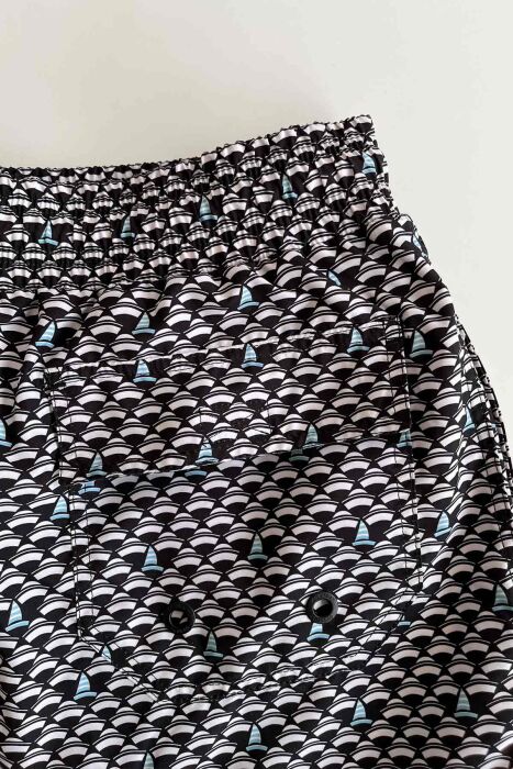 Ayyıldız 845 Erkek Lacivert Yelken Desenli Deniz Şortu - 4