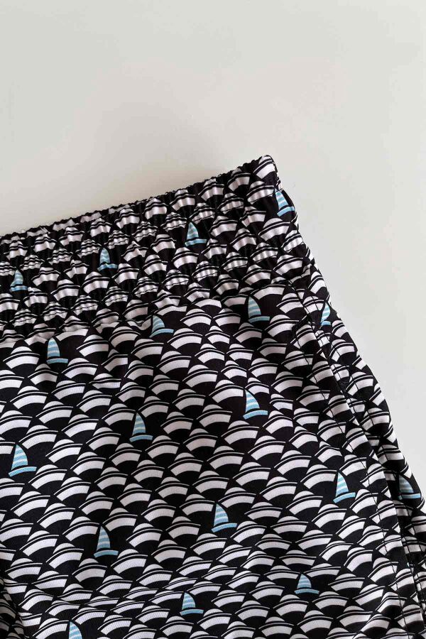 Ayyıldız 845 Erkek Lacivert Yelken Desenli Deniz Şortu - 3