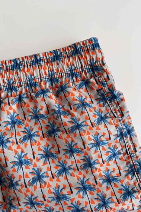 Ayyıldız 845 Erkek Mavi Palmiye Desenli Deniz Şortu - 3