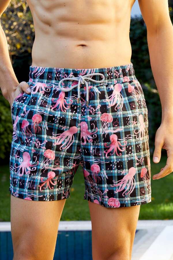 Ayyıldız 845 Erkek Pembe Deniz Şortu - 1