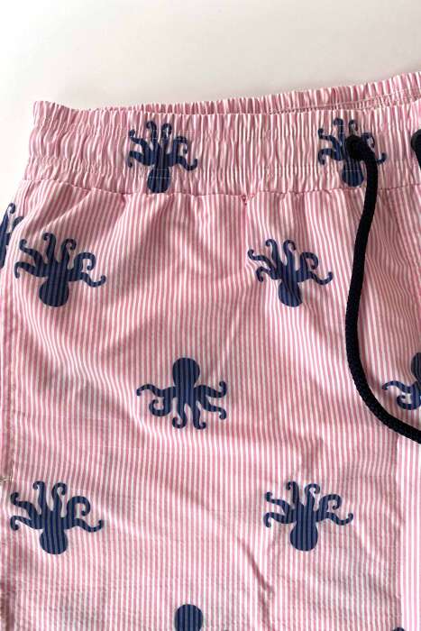 Ayyıldız 845 Erkek Pembe Desenli Deniz Şortu - AYYILDIZ (1)