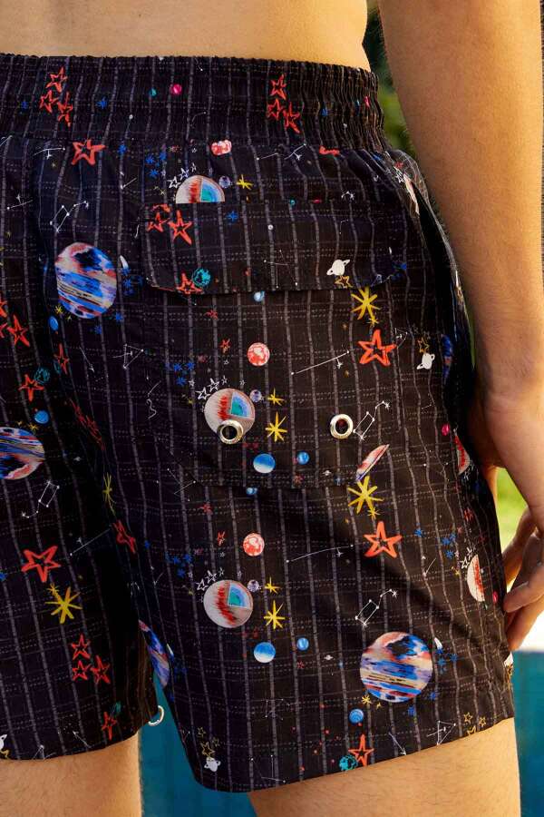 Ayyıldız 845 Erkek Siyah Deniz Şortu - 2