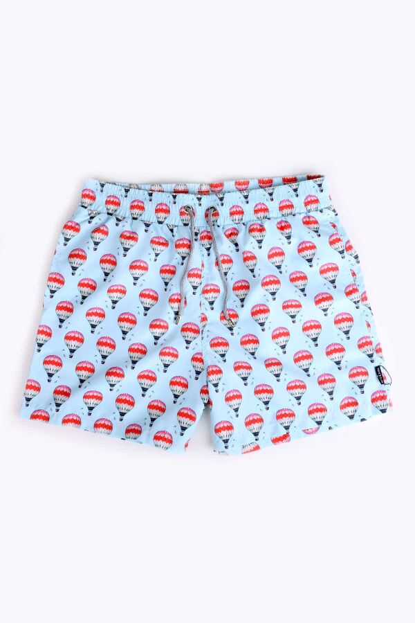 Ayyıldız 845 Erkek Mavi Balon Desenli Deniz Şortu - 1