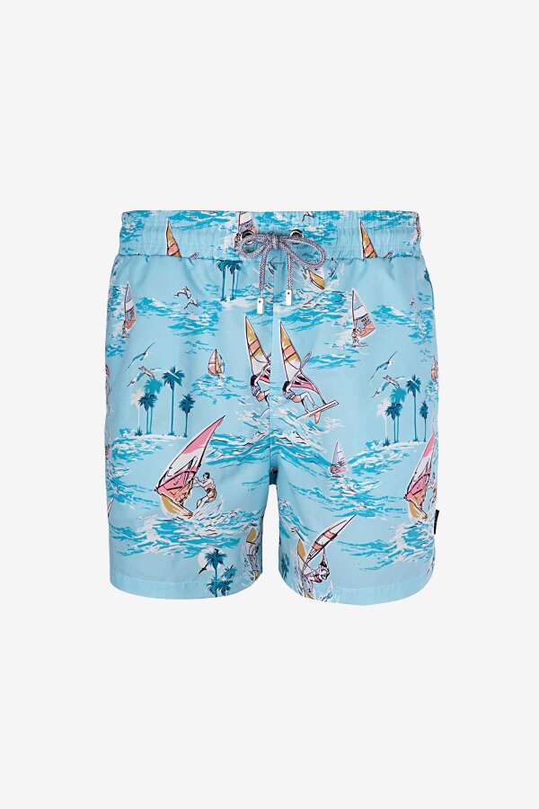 Ayyıldız 845 Erkek Açık Mavi Deniz Şortu - 3